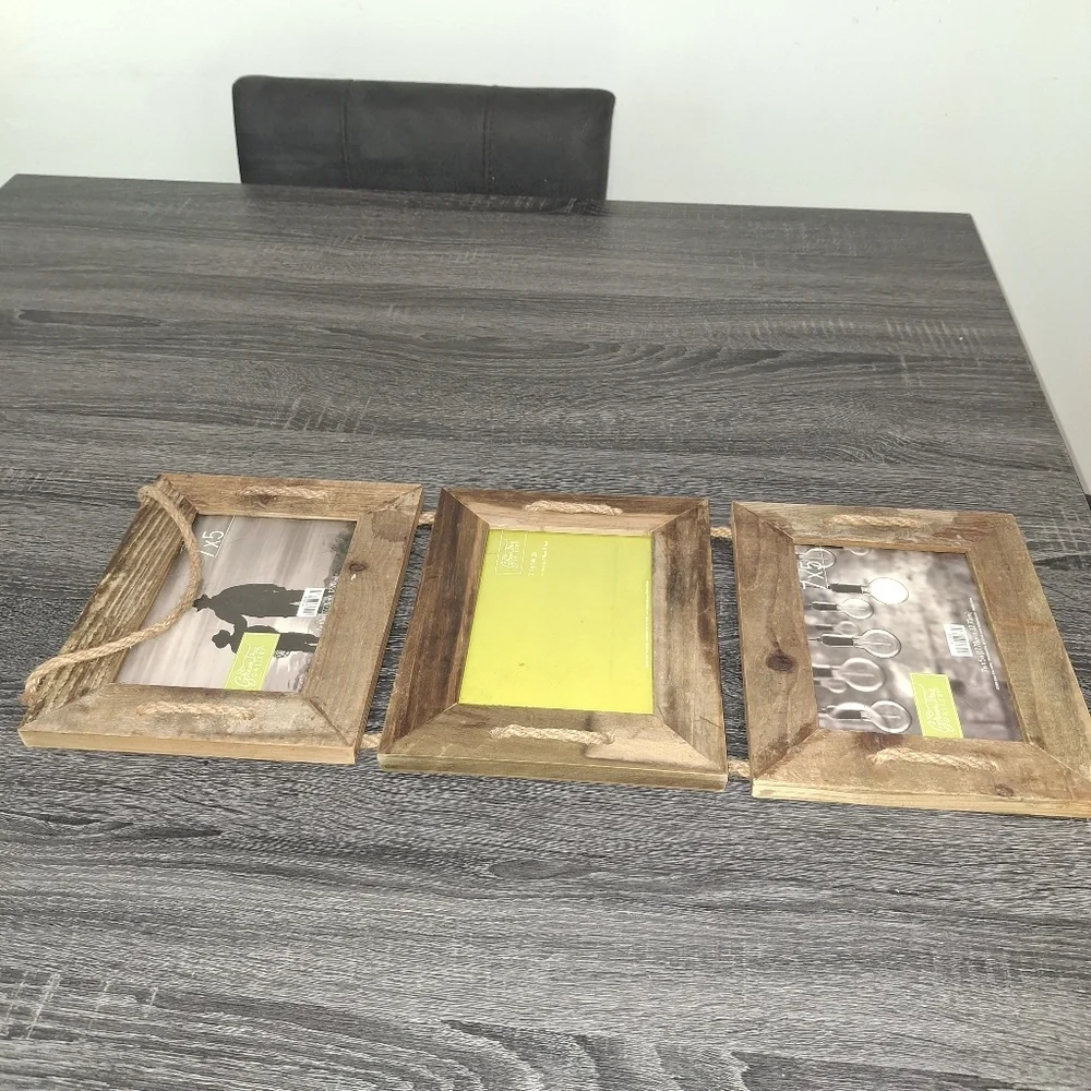 Rustic Brown Hanging Photo Frame Set - Picture 4 of 6